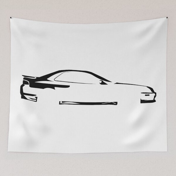 Item preview, Prelude BB6 VTi-R (1999) Minimalist Side-Profile Car Silhouette (Black) designed and sold by FearnCreative.