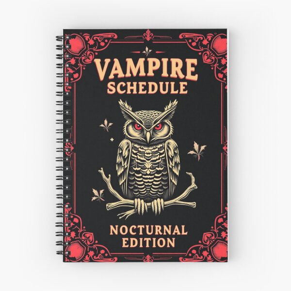Item preview, Vampire Schedule Nocturnal Edition | Gothic Night Owl Humor Planner Gift designed and sold by Antik by Schulz.