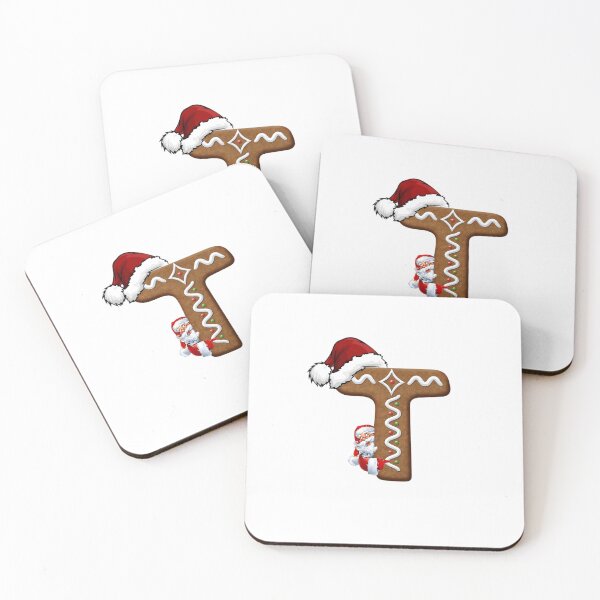 Item preview, Santa Gingerbread Letter T Christmas Cookie Alphabet Design designed and sold by Pandastore14.