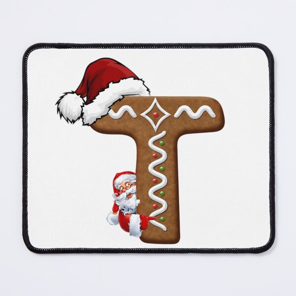 Item preview, Santa Gingerbread Letter T Christmas Cookie Alphabet Design designed and sold by Pandastore14.