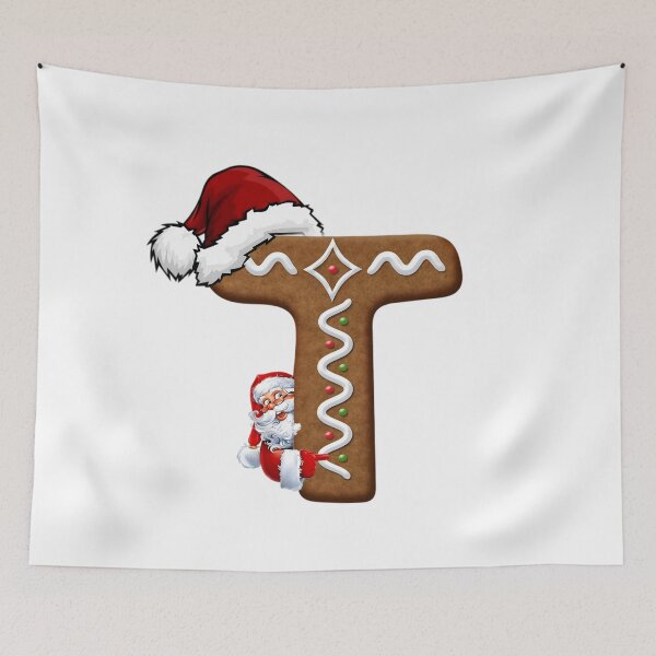 Item preview, Santa Gingerbread Letter T Christmas Cookie Alphabet Design designed and sold by Pandastore14.