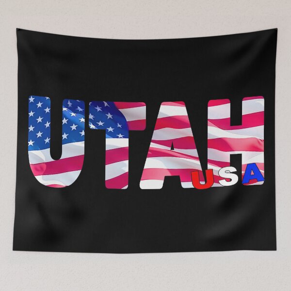 Item preview, UTAH USA - Red White and Blue Sticker Tee Shirt designed and sold by Adam Gormley.