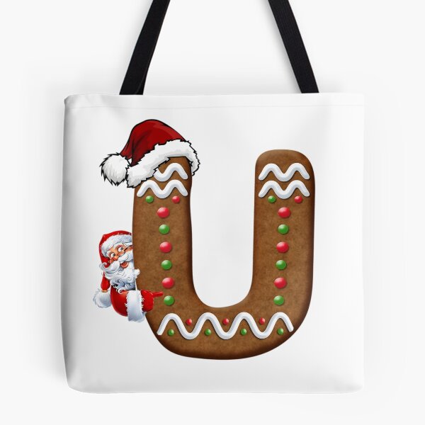 Item preview, Santa Gingerbread Letter U Christmas Cookie Alphabet Design designed and sold by Pandastore14.