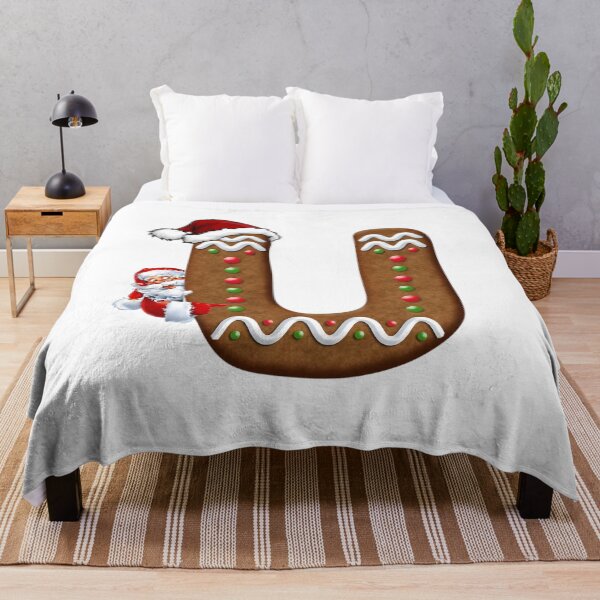 Item preview, Santa Gingerbread Letter U Christmas Cookie Alphabet Design designed and sold by Pandastore14.
