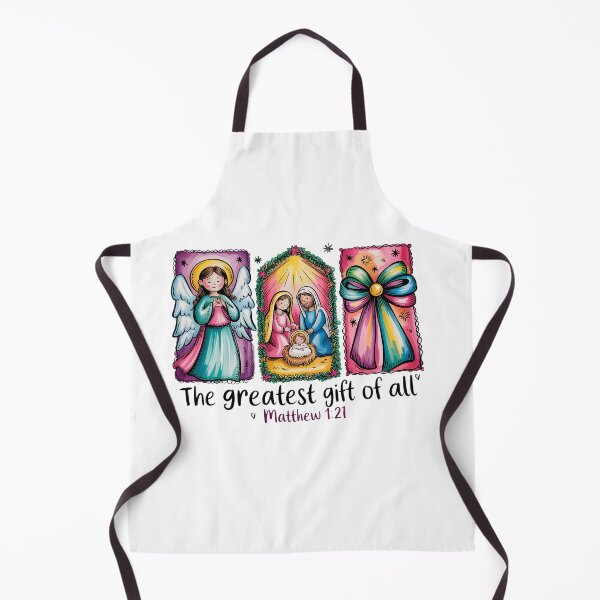Item preview, Christmas Nativity Scene | Angel, Holy Family & Matthew 1:21 designed and sold by Artinkcreative.