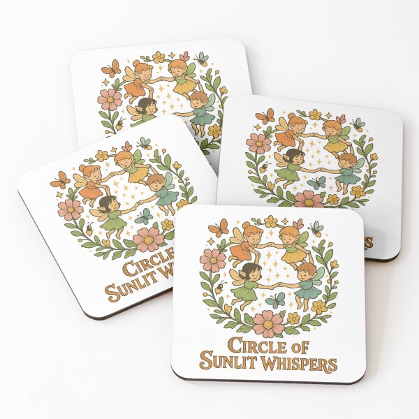 Item preview, Circle of Sunlit Whispers – Whimsical Fairy Ring Nature Design designed and sold by inkoutninja.
