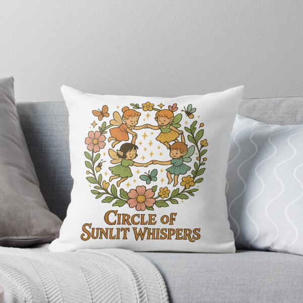 Item preview, Circle of Sunlit Whispers – Whimsical Fairy Ring Nature Design designed and sold by inkoutninja.
