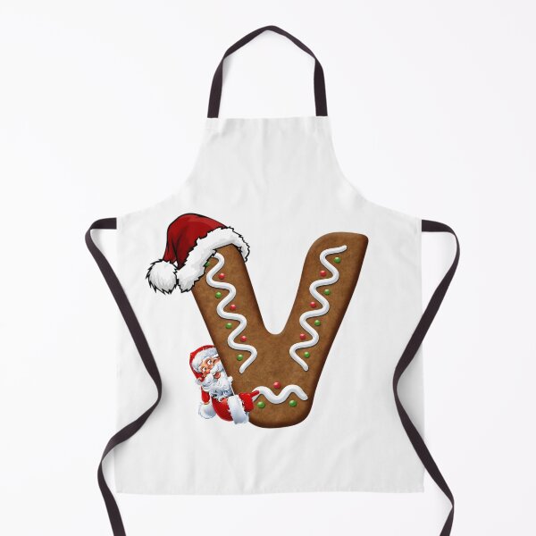 Item preview, Santa Gingerbread Letter V Christmas Cookie Alphabet Design designed and sold by Pandastore14.