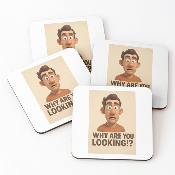Item preview, Funny Curious Guy – “Why Are You Looking?” T-Shirt Design designed and sold by NomadUSArt.
