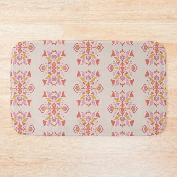 Item preview, Cream cross pink yellow pattern designed and sold by Adriana Bracho.