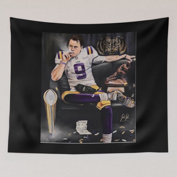 Item preview, joe burrow smoking cigar painting designed and sold by AloisZimmermann.