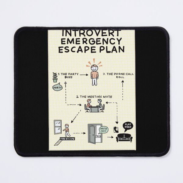 Item preview, Introvert Emergency Escape Plan – Funny Social Anxiety Humor Gift designed and sold by Popstudio85.