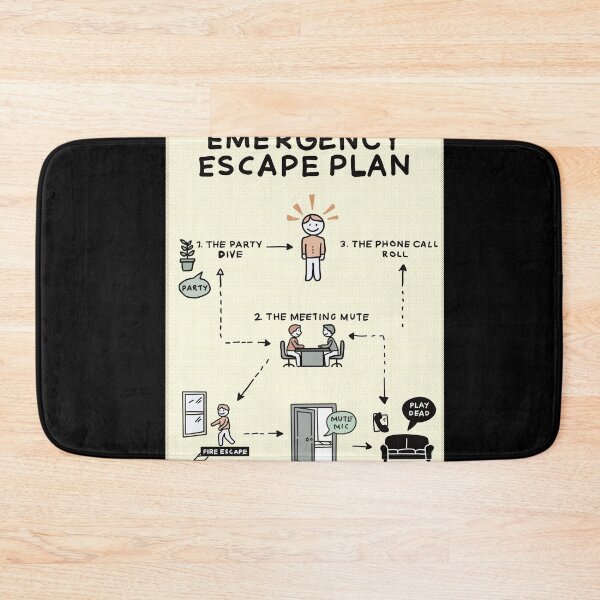 Item preview, Introvert Emergency Escape Plan – Funny Social Anxiety Humor Gift designed and sold by Popstudio85.