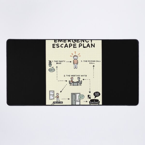Item preview, Introvert Emergency Escape Plan – Funny Social Anxiety Humor Gift designed and sold by Popstudio85.