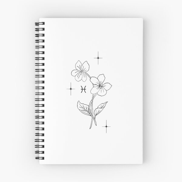 Item preview, Flor y estrellas minimalistas de Piscis designed and sold by PanteraDesigns.