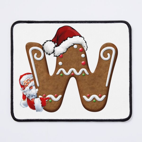 Item preview, Santa Gingerbread Letter W Christmas Cookie Alphabet Design designed and sold by Pandastore14.