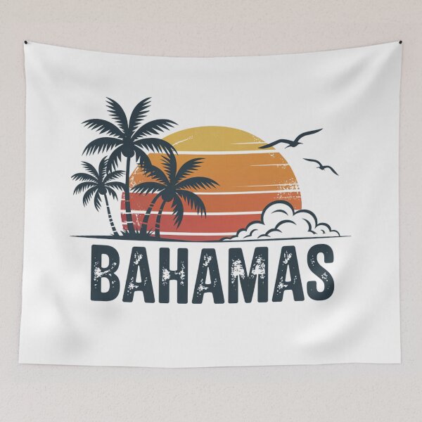 Item preview, Bahamas Beach Summer Vacation Sunset Vintage 70's Retro Nass designed and sold by Clairenity Studio.