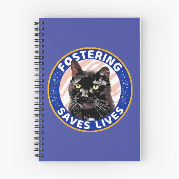 Item preview, Fostering Saves Lives (Black Cat) designed and sold by CatnipCreations.