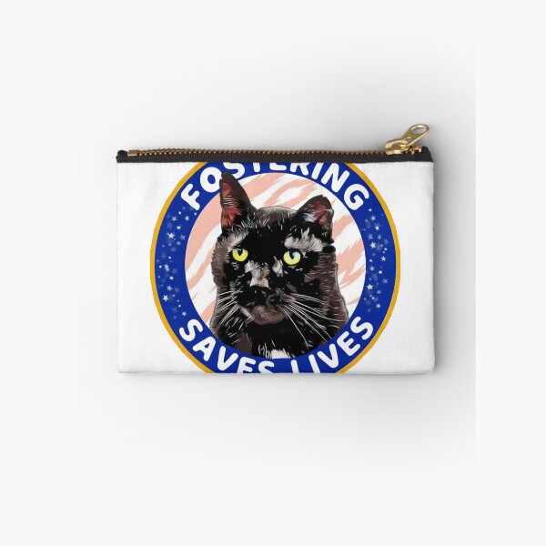 Item preview, Fostering Saves Lives (Black Cat) designed and sold by CatnipCreations.