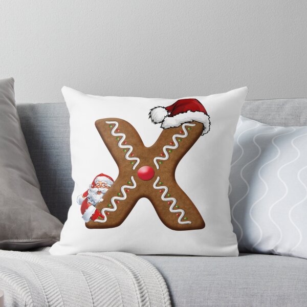 Item preview, Santa Gingerbread Letter X Christmas Cookie Alphabet Design designed and sold by Pandastore14.