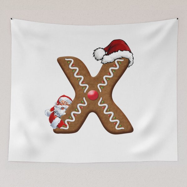 Item preview, Santa Gingerbread Letter X Christmas Cookie Alphabet Design designed and sold by Pandastore14.