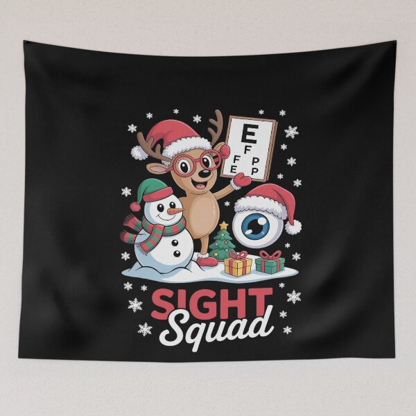Item preview, Christmas Sight Squad Santa Reindeer Optometrist Snowman designed and sold by MinaReinger.