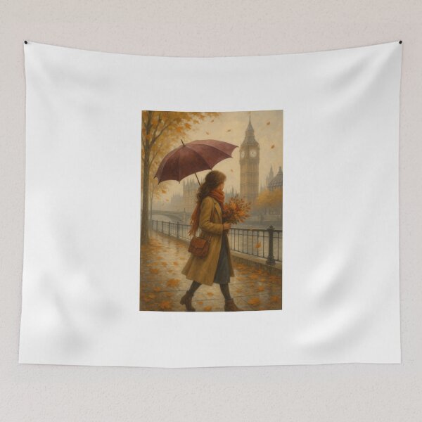 Item preview, Autumn Stroll by the Thames designed and sold by The Cozy Cauldron.