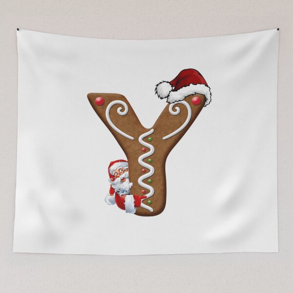 Item preview, Santa Gingerbread Letter Y Christmas Cookie Alphabet Design designed and sold by Pandastore14.