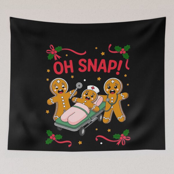 Item preview, Christmas Nurse, Oh Snap Funny Gingerbreads Bone Snap designed and sold by MinaReinger.