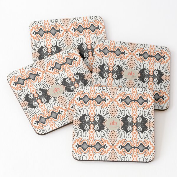 Item preview, Black and orange lions pattern designed and sold by Adriana Bracho.