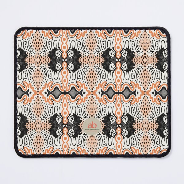 Item preview, Black and orange lions pattern designed and sold by Adriana Bracho.