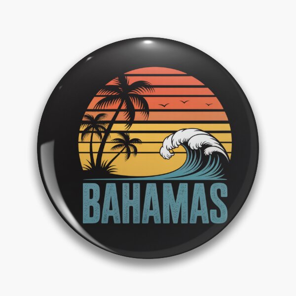 Item preview, Bahamas Beach Summer Vacation Sunset Vintage 70's Retro Nass designed and sold by Clairenity Studio.