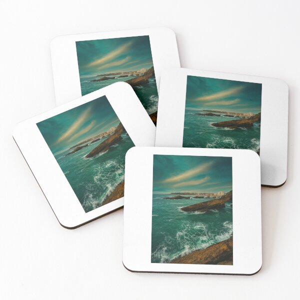 Item preview, Coastal Rocks of Biarritz – Moody Seascape designed and sold by MysticAurora.