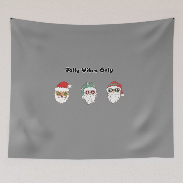 Item preview, Jolly Vibes Only Santa Trio designed and sold by CozyCosh.