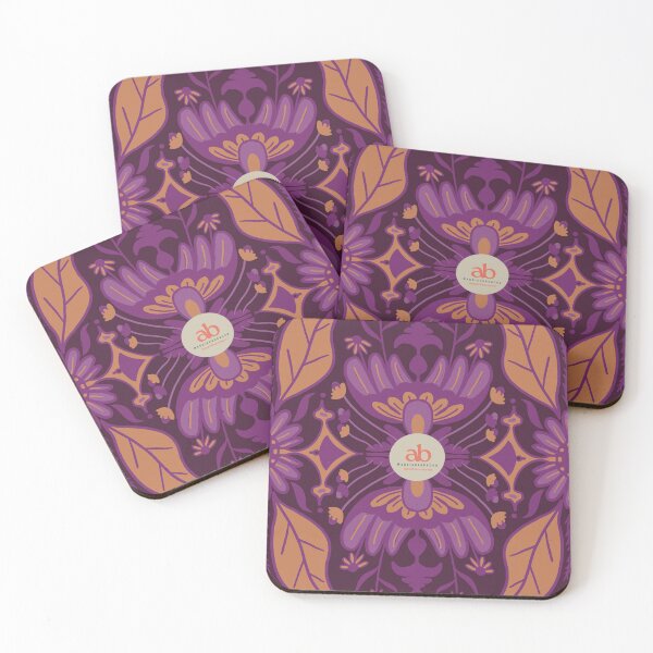 Item preview, Purple flower reflection pattern designed and sold by Adriana Bracho.