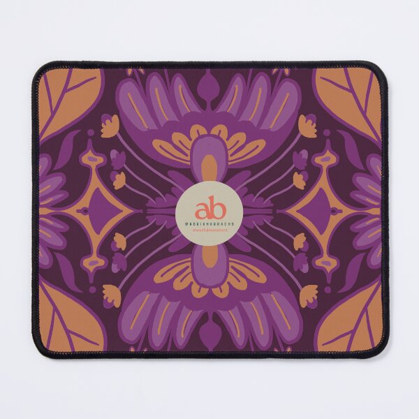 Item preview, Purple flower reflection pattern designed and sold by Adriana Bracho.