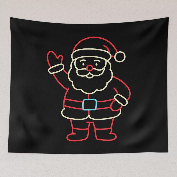 Item preview, Neon Santa Claus – Minimal Line Art Christmas designed and sold by Kewessthetic.
