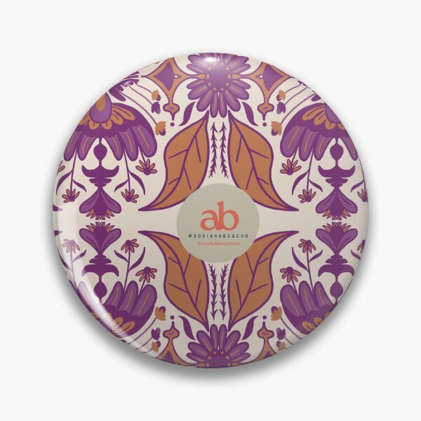 Item preview, Purple brown flower pattern designed and sold by Adriana Bracho.