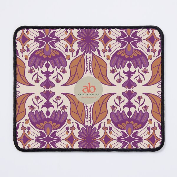 Item preview, Purple brown flower pattern designed and sold by Adriana Bracho.