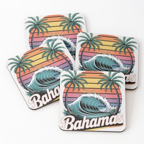 Item preview, Bahamas Beach Summer Vacation Sunset Vintage 70's Retro Nassau designed and sold by Clairenity Studio.