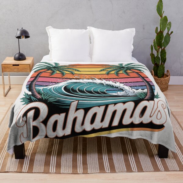 Item preview, Bahamas Beach Summer Vacation Sunset Vintage 70's Retro Nassau designed and sold by Clairenity Studio.