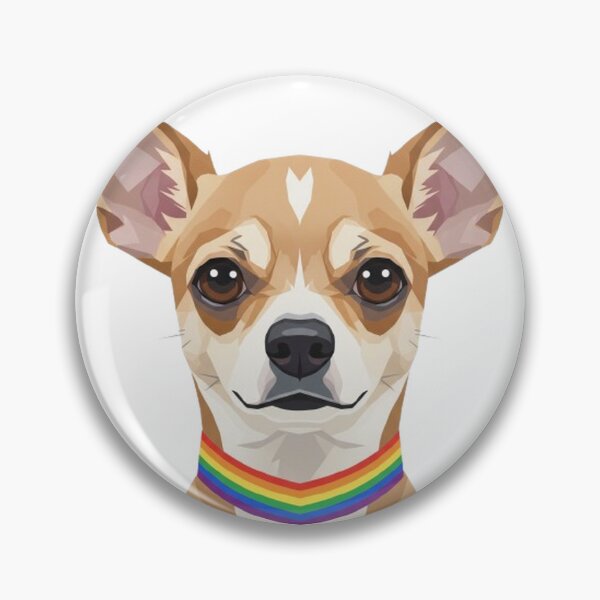 Item preview, Pride Chihuahua – Rainbow Collar LGBTQ+ Dog Art designed and sold by StateofQueer.