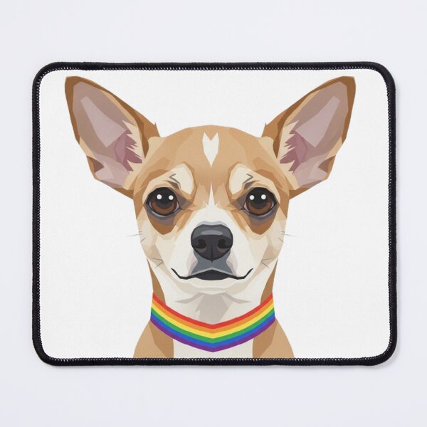 Item preview, Pride Chihuahua – Rainbow Collar LGBTQ+ Dog Art designed and sold by StateofQueer.