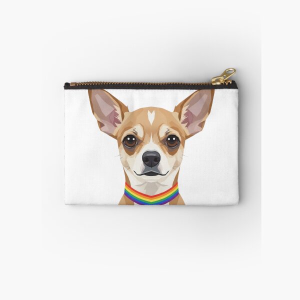 Item preview, Pride Chihuahua – Rainbow Collar LGBTQ+ Dog Art designed and sold by StateofQueer.