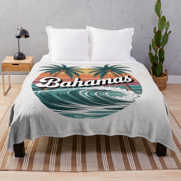 Item preview, Bahamas Beach Summer Vacation Sunset Vintage 70's Retro Nassau designed and sold by Clairenity Studio.