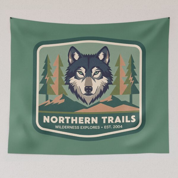 Item preview, Northern Trails Wolf Badge designed and sold by AwesomeBeyondLimits.