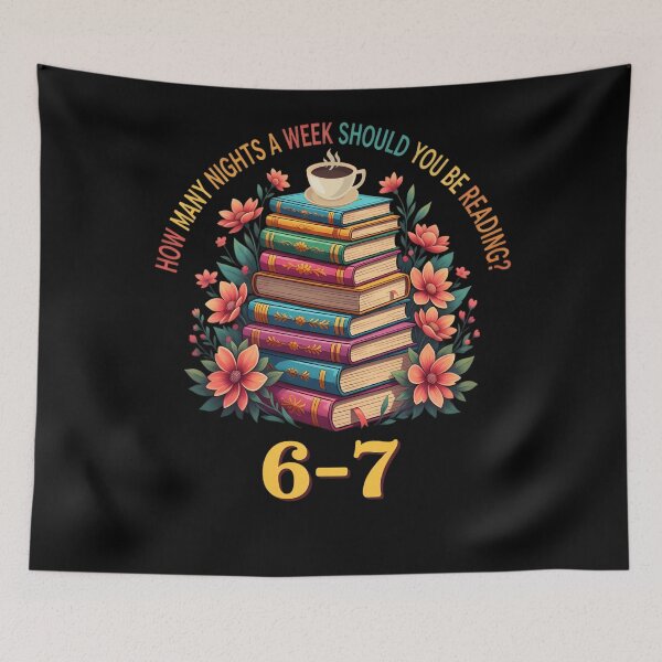Item preview, Nights Six A Many Reading Humor Funny Teacher Seven Quote How Week Book designed and sold by PEDDAKAPRADEEP.