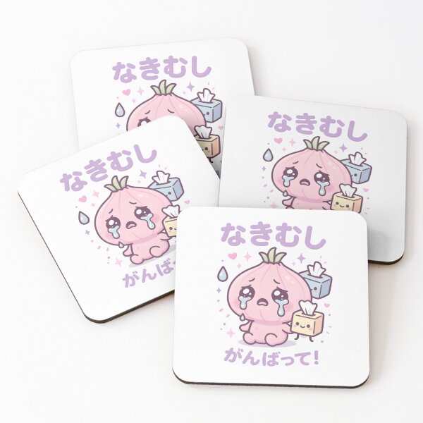 Item preview, Crybaby Pink Onion – Cute Kawaii Teary Onion Character with Tissue Buddy | Pastel Chibi Food Art designed and sold by Snackwear Apparel.