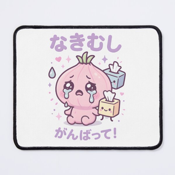 Item preview, Crybaby Pink Onion – Cute Kawaii Teary Onion Character with Tissue Buddy | Pastel Chibi Food Art designed and sold by Snackwear Apparel.