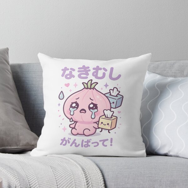 Item preview, Crybaby Pink Onion – Cute Kawaii Teary Onion Character with Tissue Buddy | Pastel Chibi Food Art designed and sold by Snackwear Apparel.